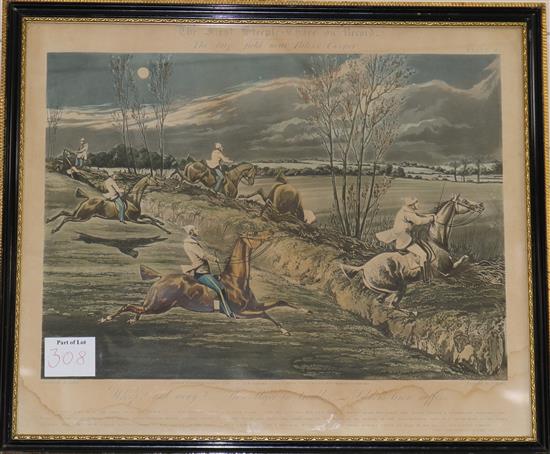 After Henry Alken The First Steeplechase on Record 27 x 37cm